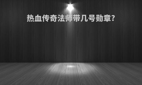 热血传奇法师带几号勋章?