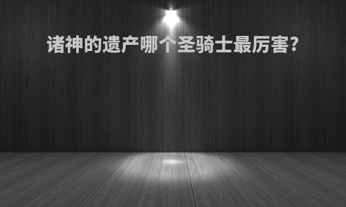 诸神的遗产哪个圣骑士最厉害?