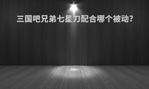 三国吧兄弟七星刀配合哪个被动?