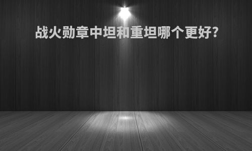 战火勋章中坦和重坦哪个更好?