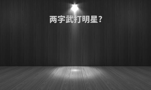 两字武打明星?