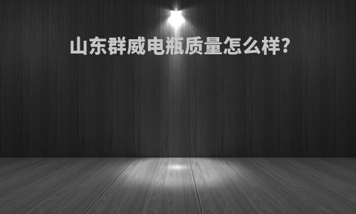 山东群威电瓶质量怎么样?