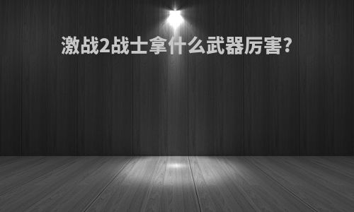 激战2战士拿什么武器厉害?