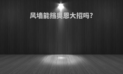 风墙能挡奥恩大招吗?