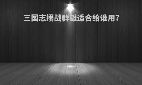 三国志搦战群雄适合给谁用?