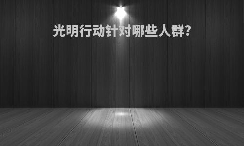 光明行动针对哪些人群?