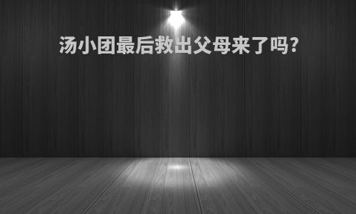 汤小团最后救出父母来了吗?