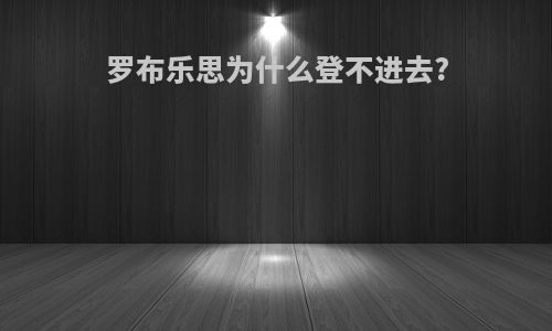 罗布乐思为什么登不进去?