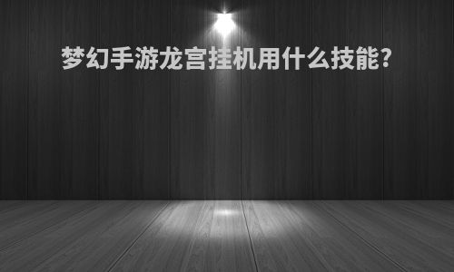 梦幻手游龙宫挂机用什么技能?