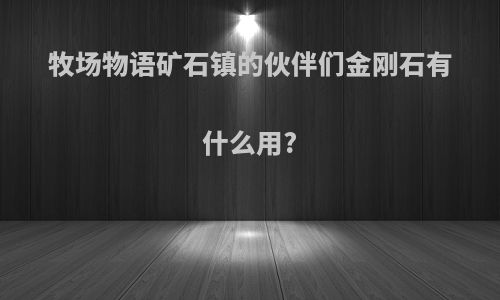 牧场物语矿石镇的伙伴们金刚石有什么用?