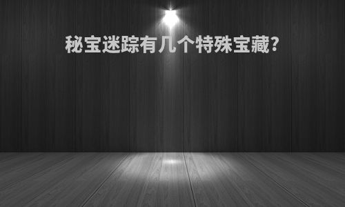秘宝迷踪有几个特殊宝藏?