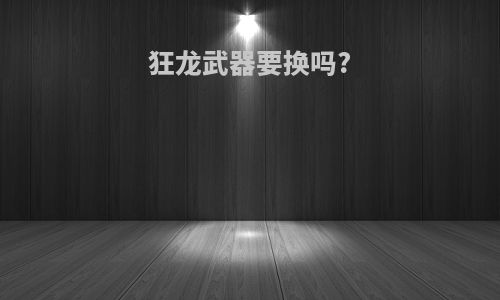 狂龙武器要换吗?