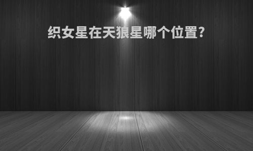 织女星在天狼星哪个位置?