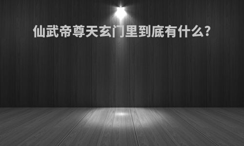 仙武帝尊天玄门里到底有什么?