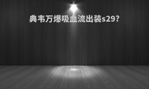 典韦万爆吸血流出装s29?