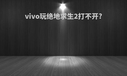 vivo玩绝地求生2打不开?