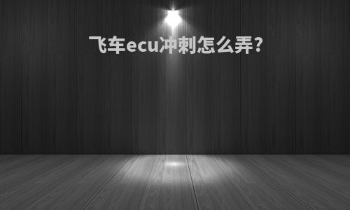 飞车ecu冲刺怎么弄?